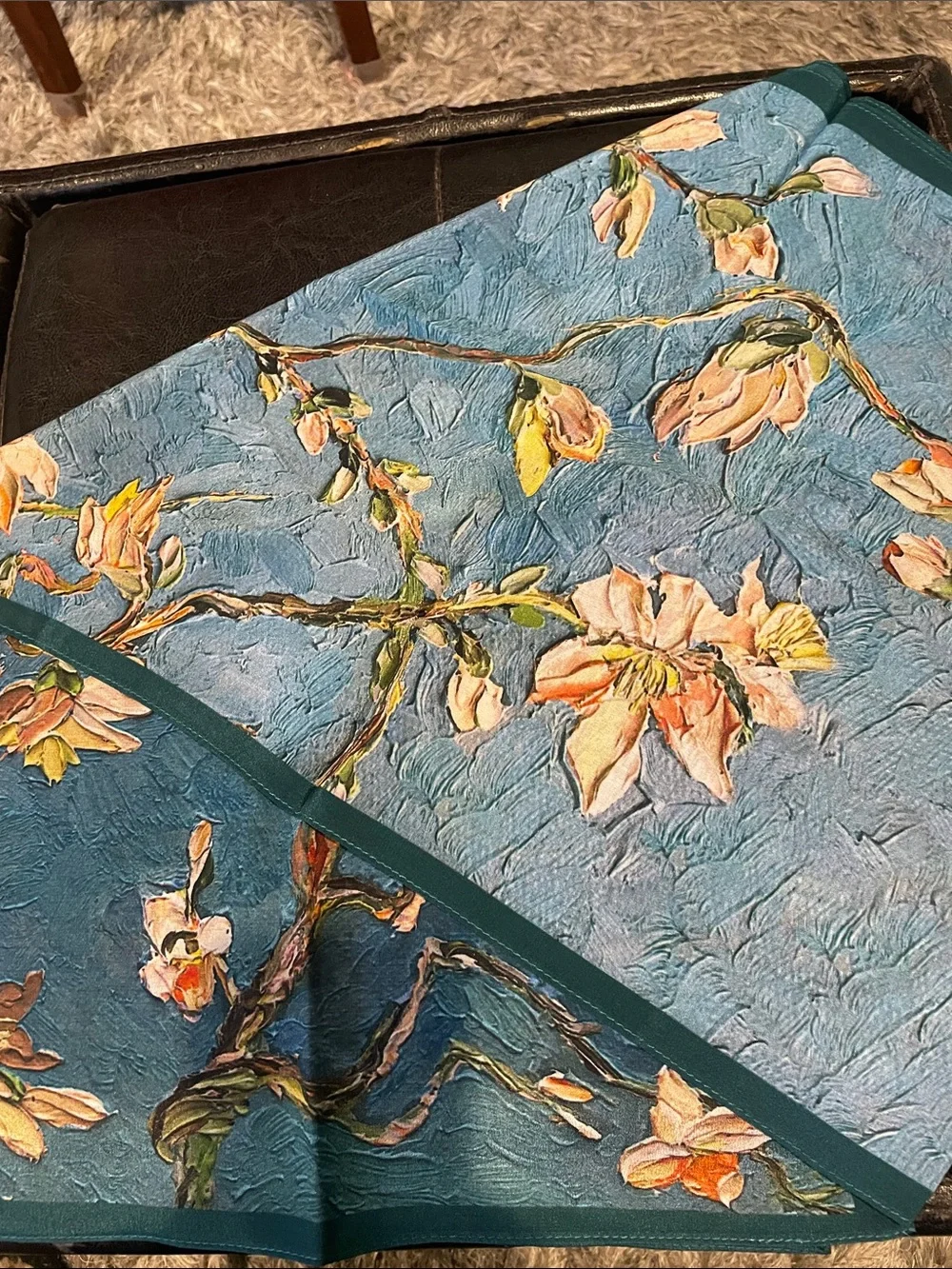 NWT 100% silk Almond Blossoms by Van Gogh Scarf